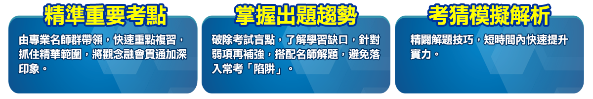 考前衝刺上榜必備 掌握考題核心